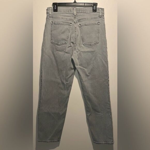 Abercrombie & Fitch- The Ankle Straight Ultra High Rise Jeans Light Grey Wash 29 - Picture 4 of 8